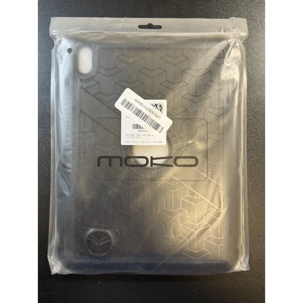MoKo Black Tablet Case for iPad 10th Generation 2022 10.9 Inch Geometric K12
